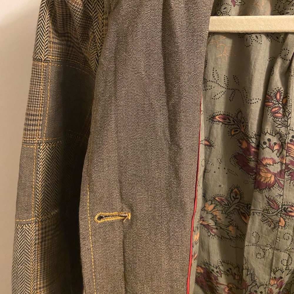 Herringbone Patchwork Blazer With Floral Lining, … - image 8